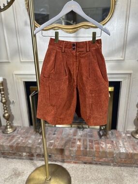 David Hollis Vintage Suede Shorts Size 4 Cognac Indie Sleaze Boho Western
